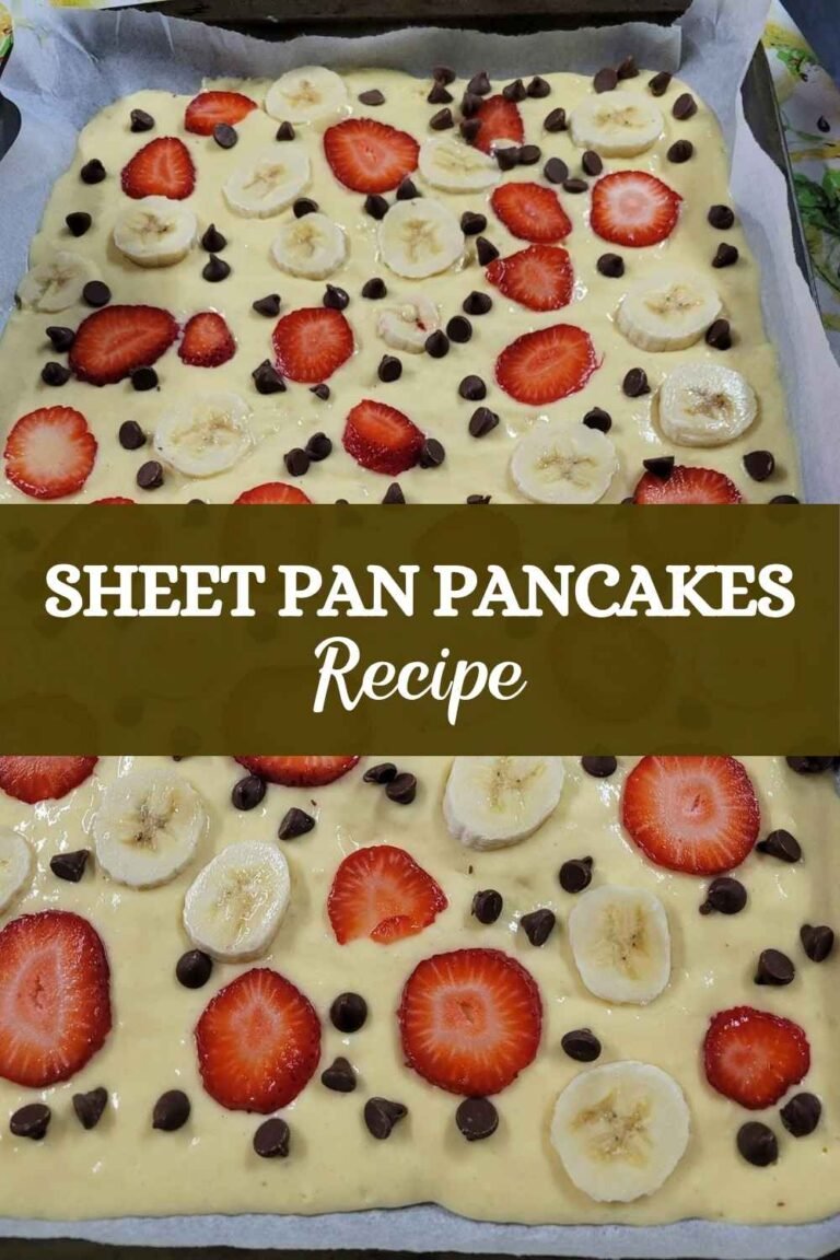 Easy Sheet Pan Pancakes with Fruit and Chocolate